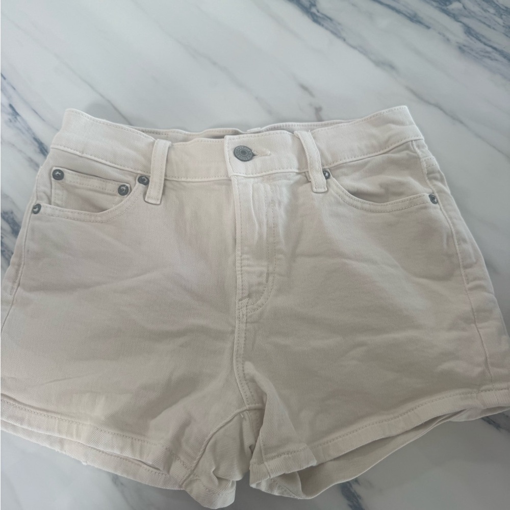American Eagle Outfitters Cream Jean Shorts